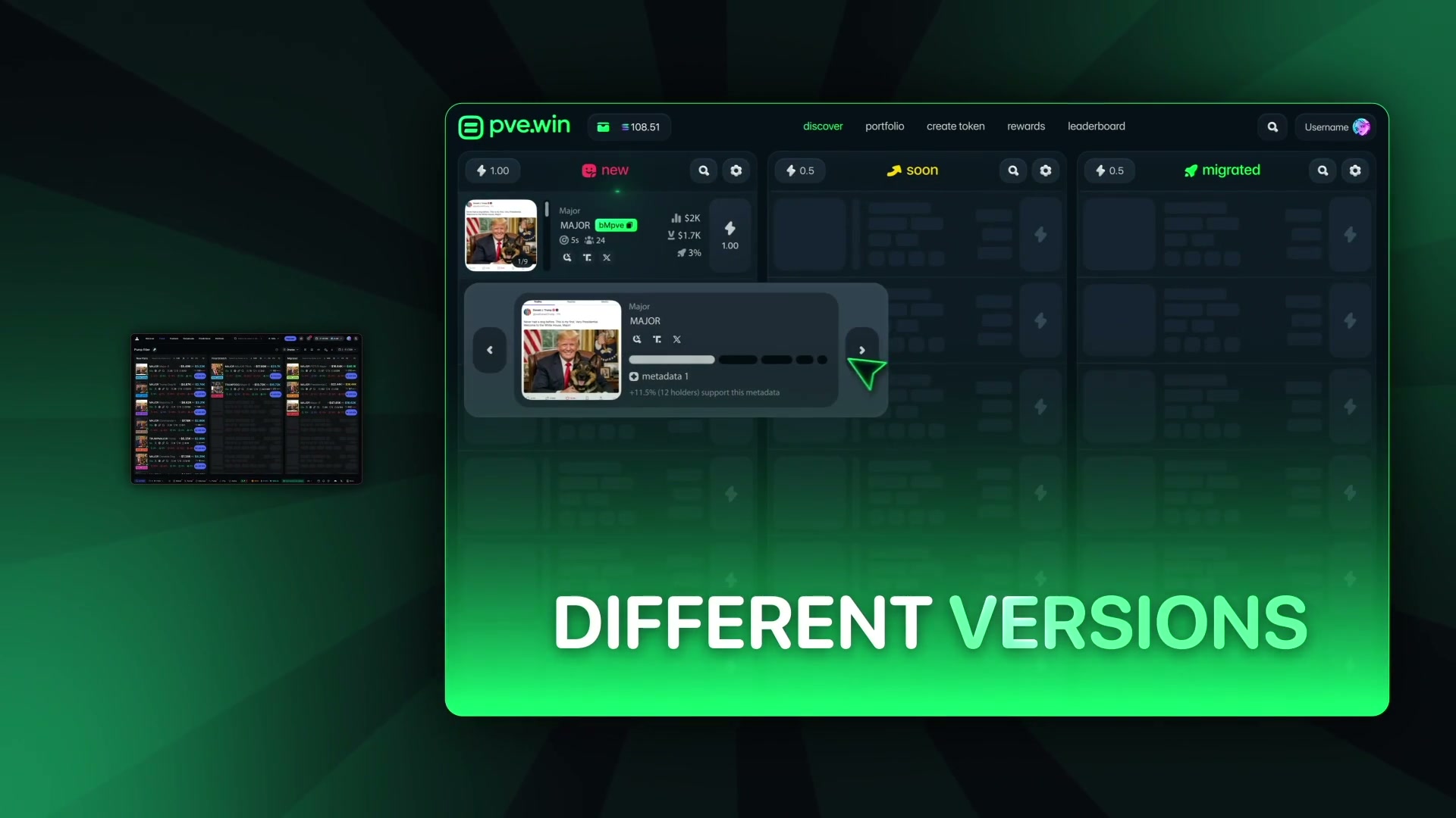 pve.win — A New Way to Launch — style frame 1