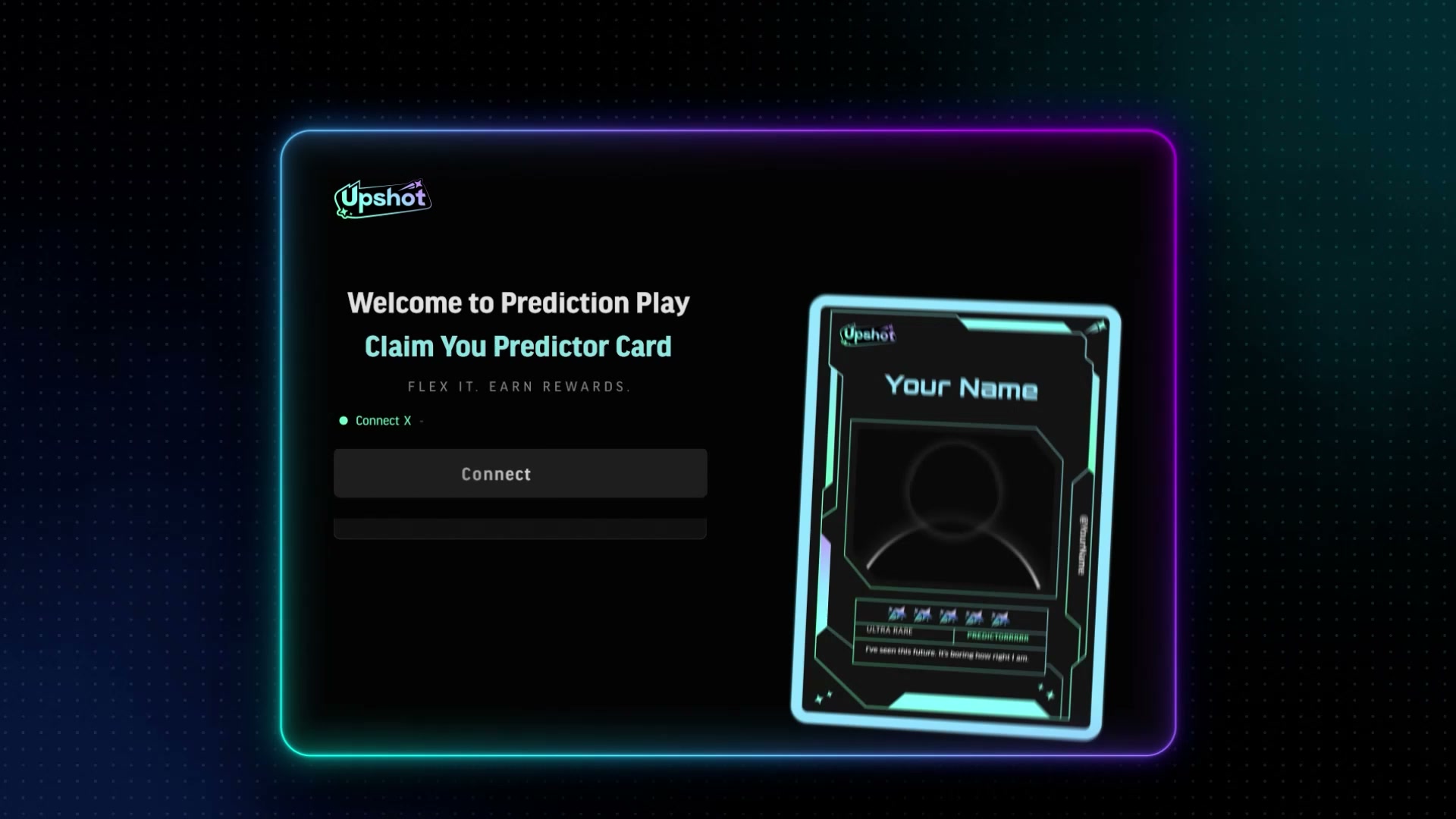 Upshot — Connect. Reveal. Earn. — style frame 1